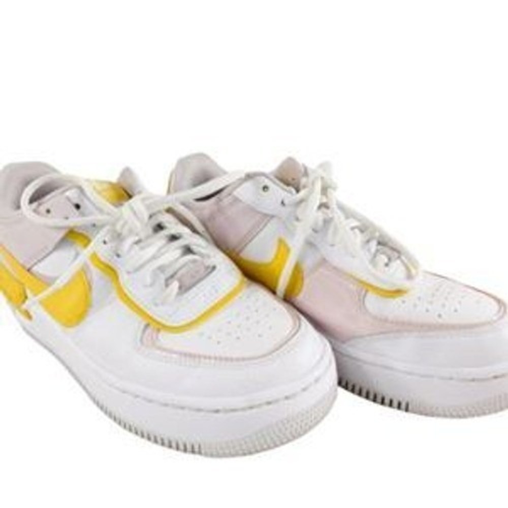 Nike Air Force 1 Shadow White Yellow Pink CJ1641-107 Sunshine Womens 7.5 Low Top